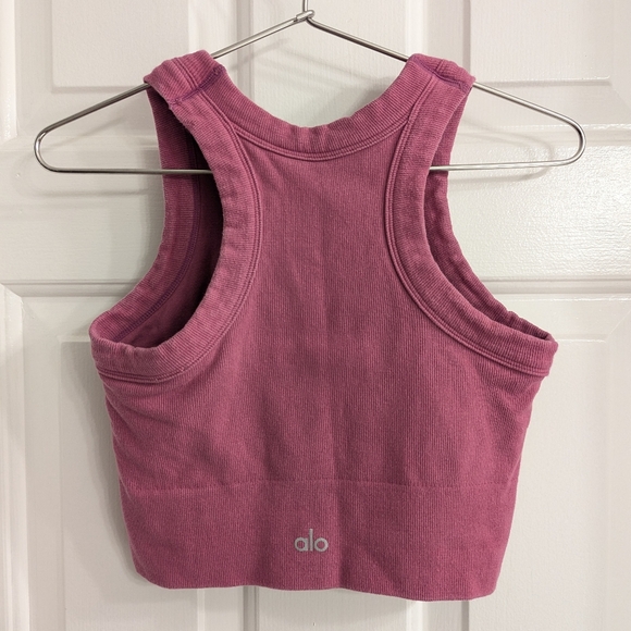 Alo Cropped Racerback Tank Top - Picture 2 of 5